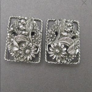 Vintage Coventry Floral Earrings Large